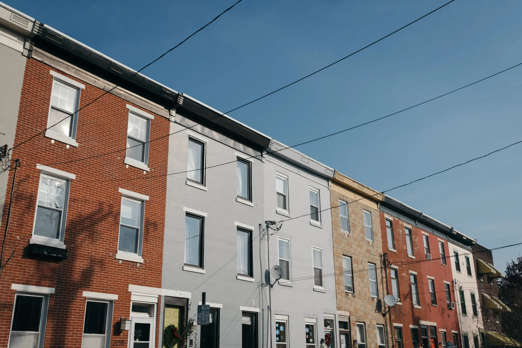 Row houses in South Philadelphia, Pennsylvania. Row houses in South Philadelphia, Pennsylvania.