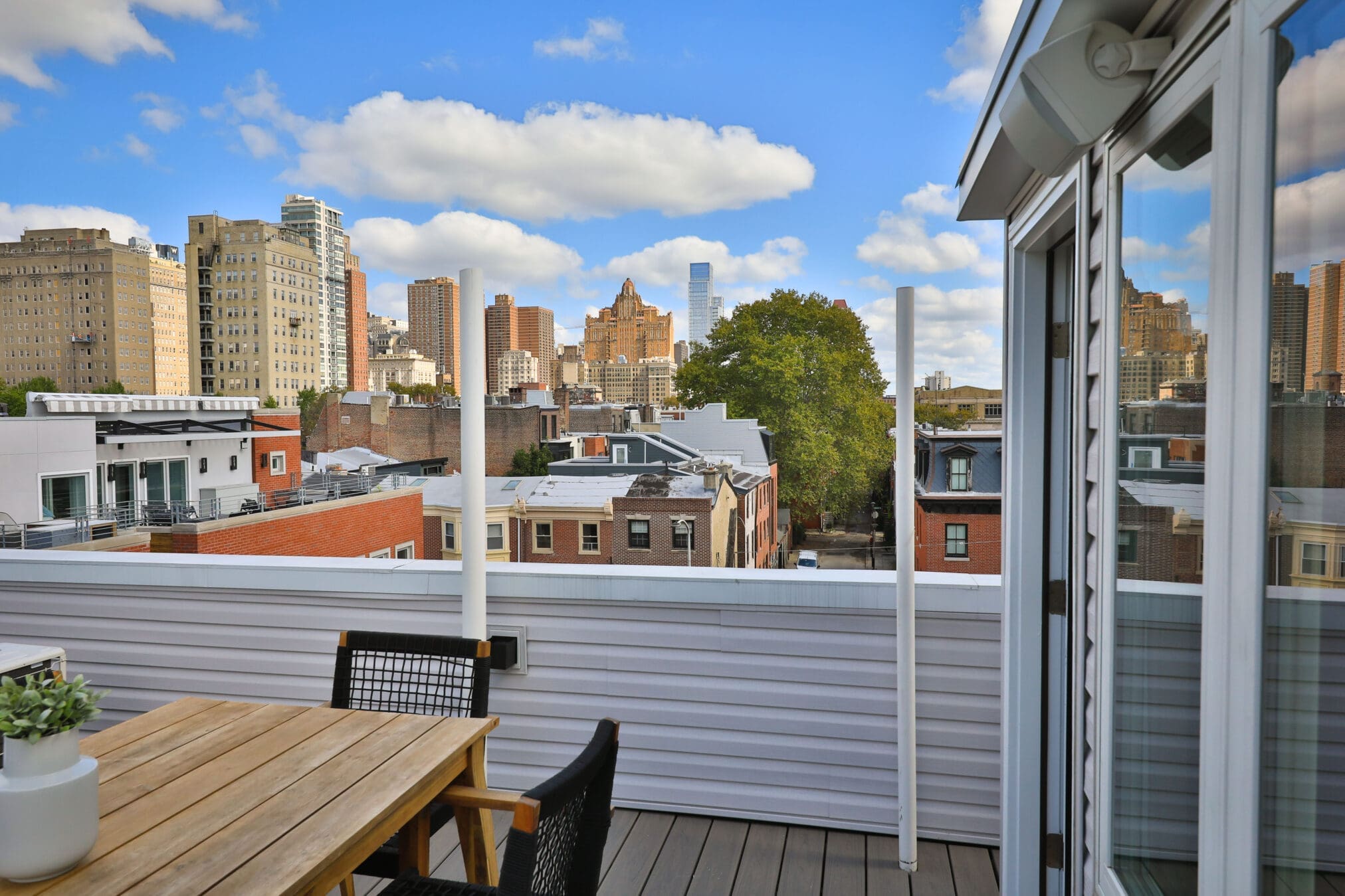 Rooftop view from townhome in Rittenhouse Square on Waverly Street in Philadelphia, PA