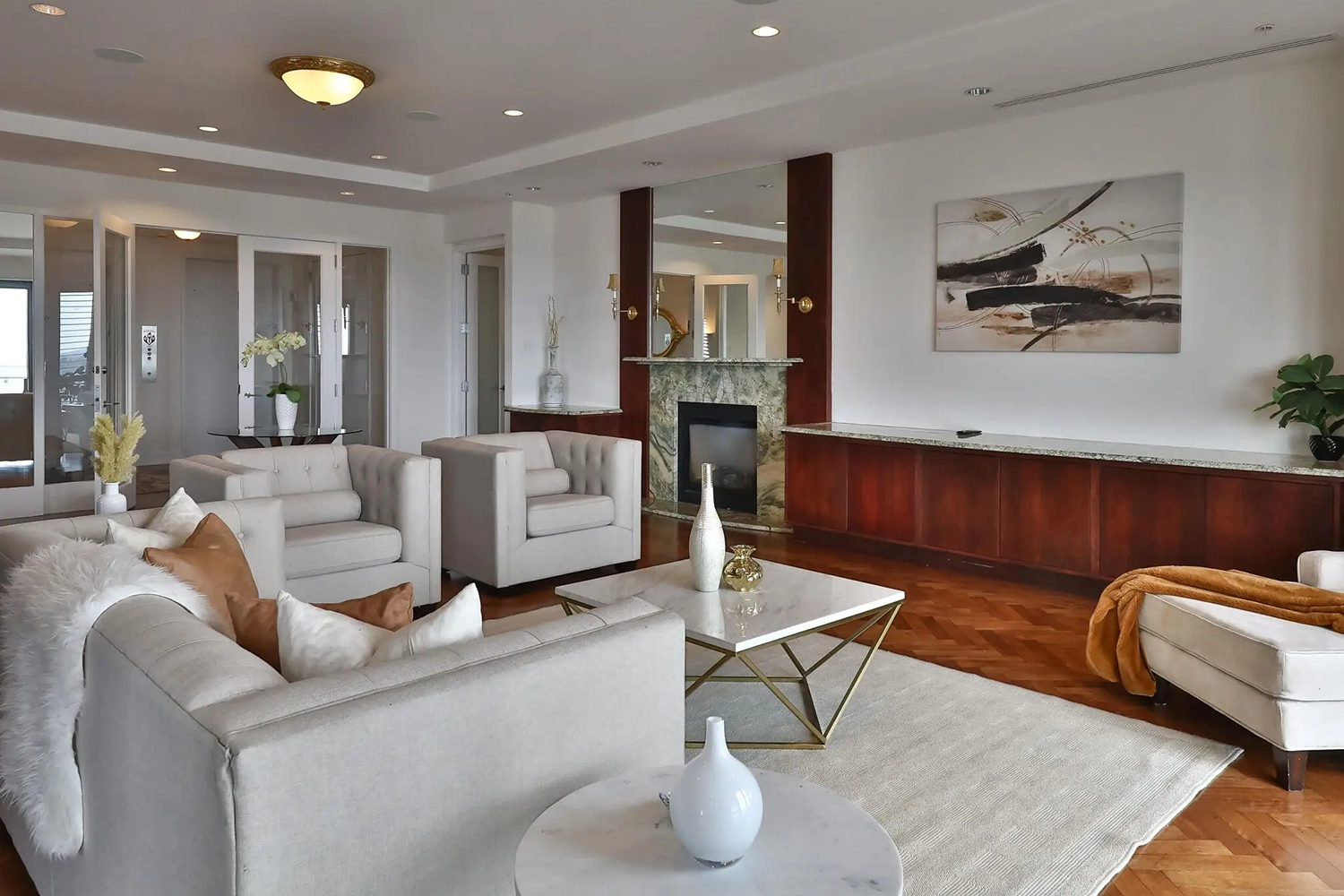 Interior view from Rittenhouse Square condo in Philadelphia, PA