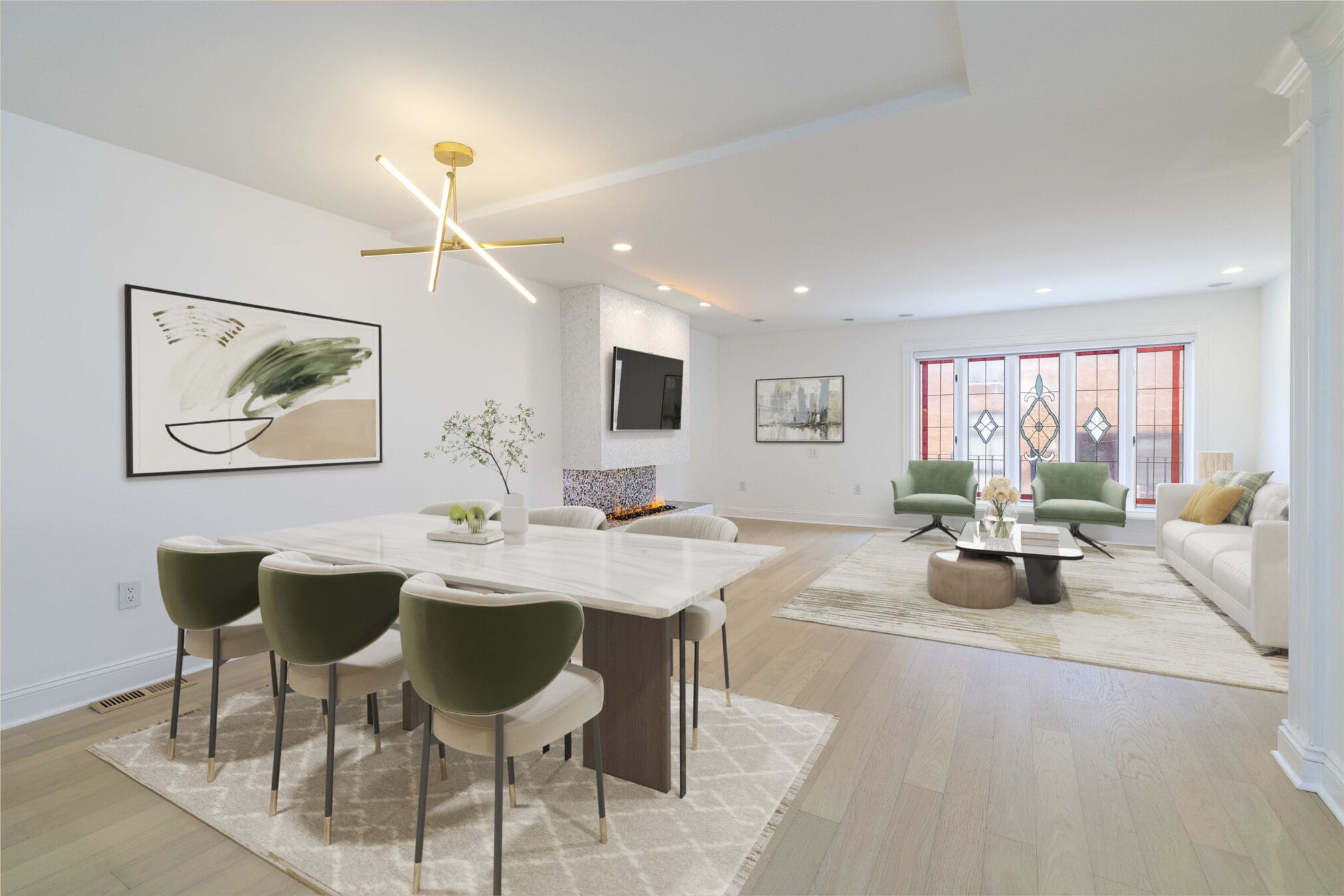 Vibrant Rittenhouse Square Park in Philadelphia Surrounded by Skyscrapers and Lush Greenery